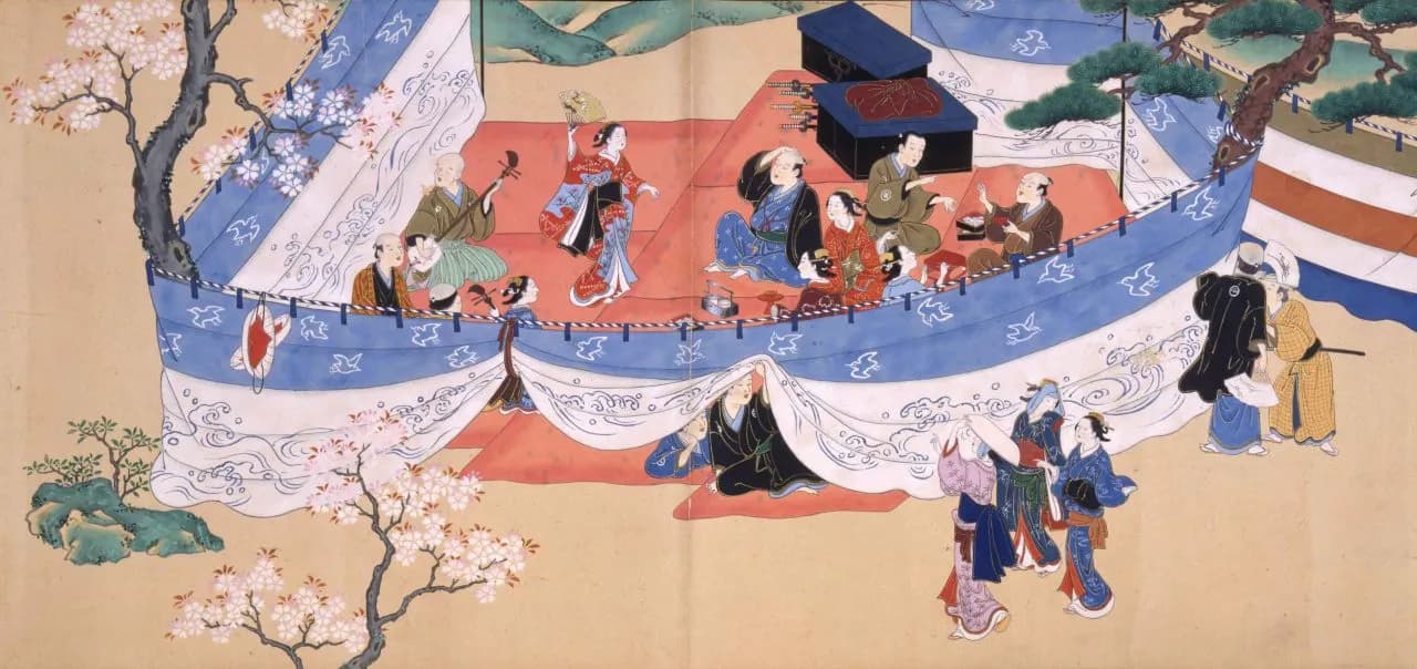 西川祐信《四季風俗図巻》享保期(1716-36)頃 千葉市美術館蔵