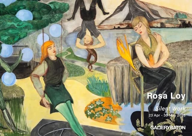 Rosa Loy, Aufenthalt (To Stay), 2026, casein on canvas, 200 x 250 cm, 204 x 254.5 x 6.5 cm artist frame. 제공: 갤러리바톤