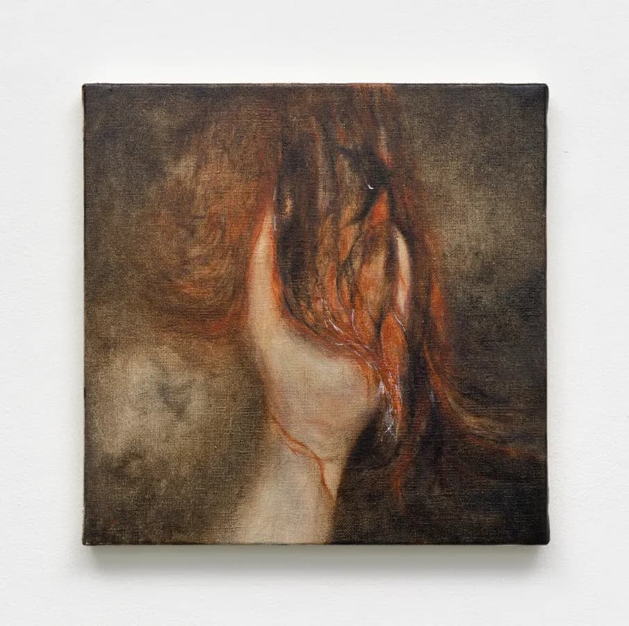 조은형 Cho Eunhyung, Hair, 2026, Oil on canvas, 27.5 x 27.5cm