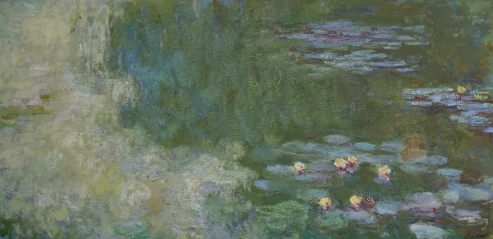 클로드 모네(1840-1926), 〈수련이 있는 연못〉, 1917-1920, 캔버스에 유화 물감, 100×200.5cm, 국립현대미술관 이건희컬렉션