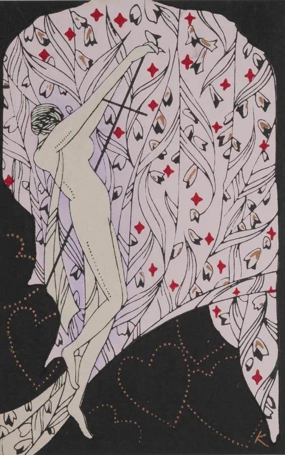 小林かいち 絵はがきセット《灰色のカーテン》より 1925(大正14)～1926(大正15)年頃