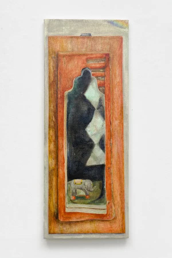 조은형 Cho Eunhyung, Mirror, 2026, Oil on canvas, 82 x 32cm