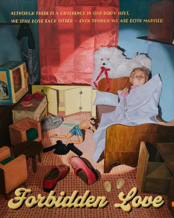 시용쥔 SHIH Yung Chun <불온한 사랑> Forbidden Love 2025 캔버스에 유채  227 x 182 cm ©2025. SHIH Yung Chun. Courtesy of the Artist, Yiri Arts, and Arario Gallery.