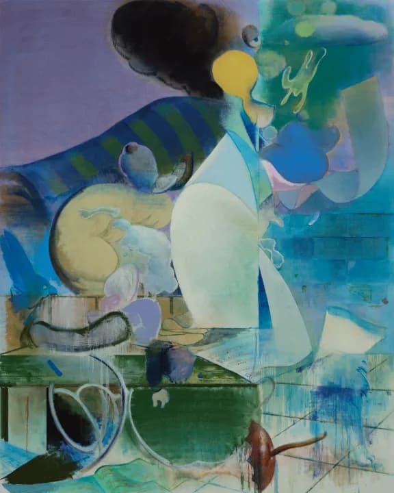 파랑새의 조언 The Bluebird's Advice 2025 Oil on canvas 227.3 x 181.8 cm