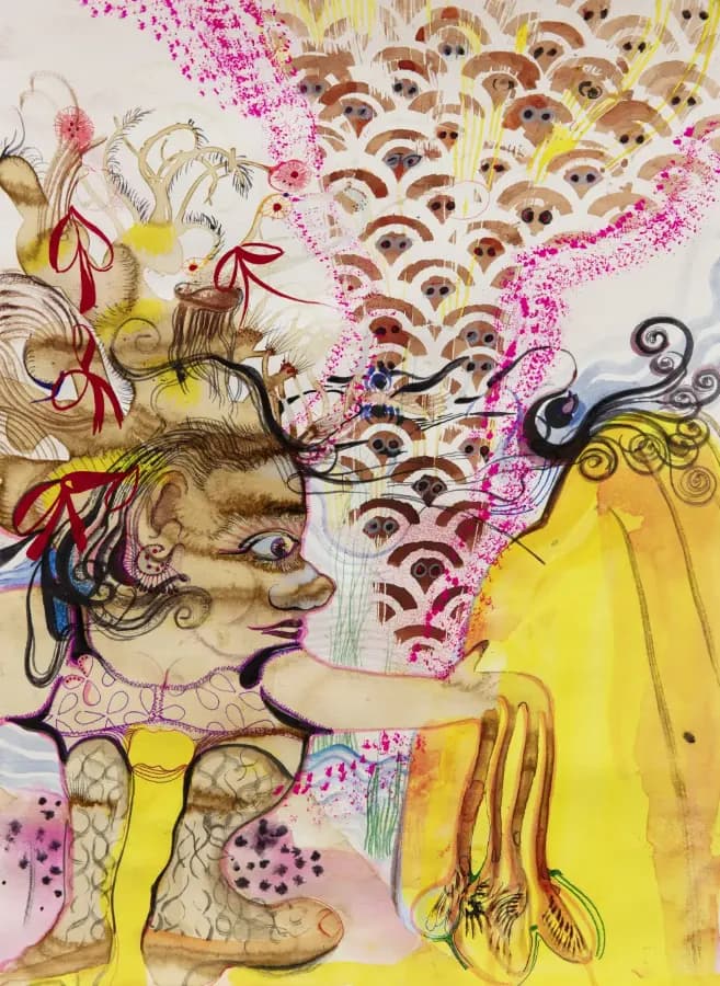 Shareena, She chose, lost all her noodle to western explorer (2023). Courtesy of the artist and Perrotin