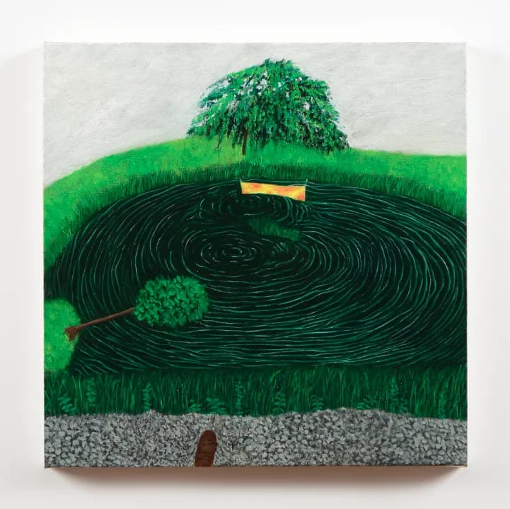鈴木星亜 | Seia SUZUKI 《Scale_25_08》2025年, キャンバスにアクリル絵の具, 33.3 x 33.3 cm