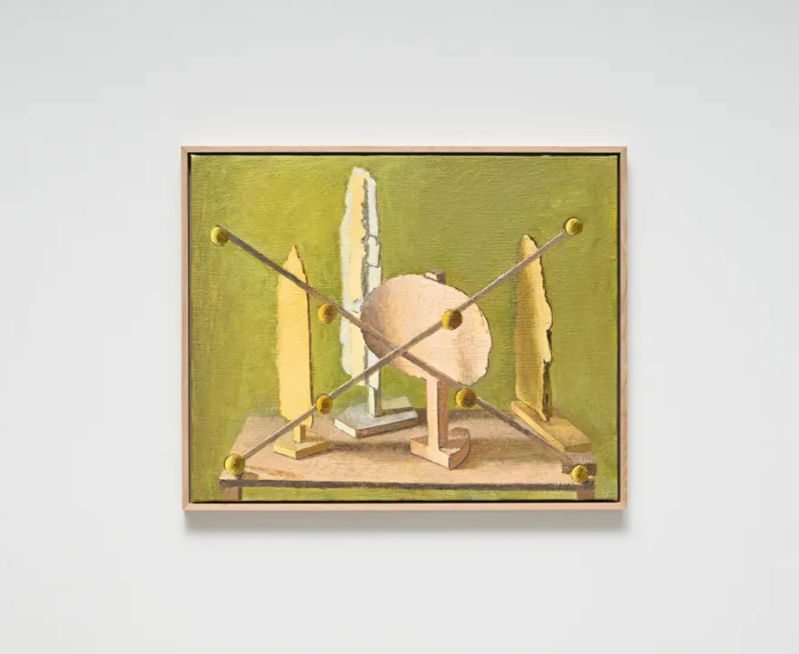 千葉正也, 絵画とiPS心筋細胞シート, 2025, oil on canvas, panel, 35.3x43cm Copyright the artist, Courtesy of ShugoArts