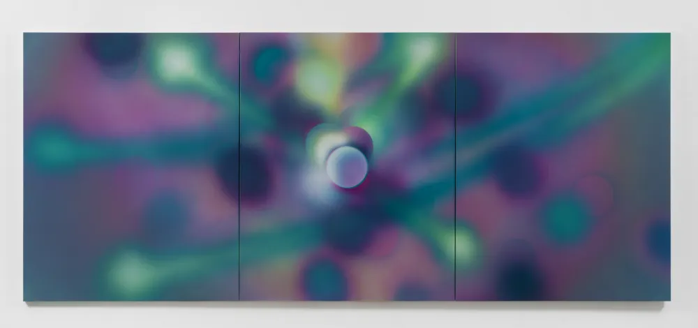 Jimok Choi_2025, The Eye, acrylic on canvas, 162.2x390.9cm overall, Courtesy of Gallery Baton